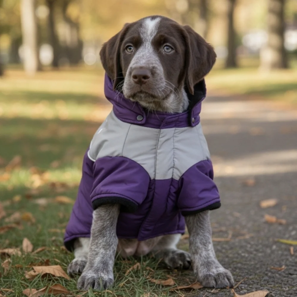 Dog Jacket Large Purple Gray #DGC11